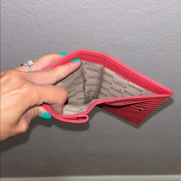 Michael Kors Light/Soft Red Leather Wallet - Picture 13 of 14